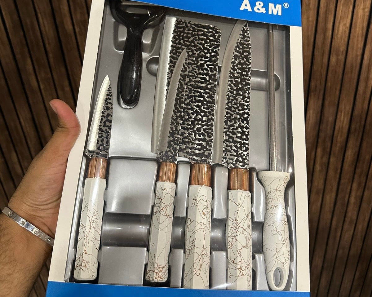 6pcs Kitchen Knives Set, Premium Quality Fruit And Vegetable Knife, Kitchen Cutlery Set, Premium Steak Cutting Knife 6pcs Kitchen Knives Set, Premium Quality Fruit And Vegetable Knife, Kitchen Cutlery Set, Premium Steak Cutting Knife